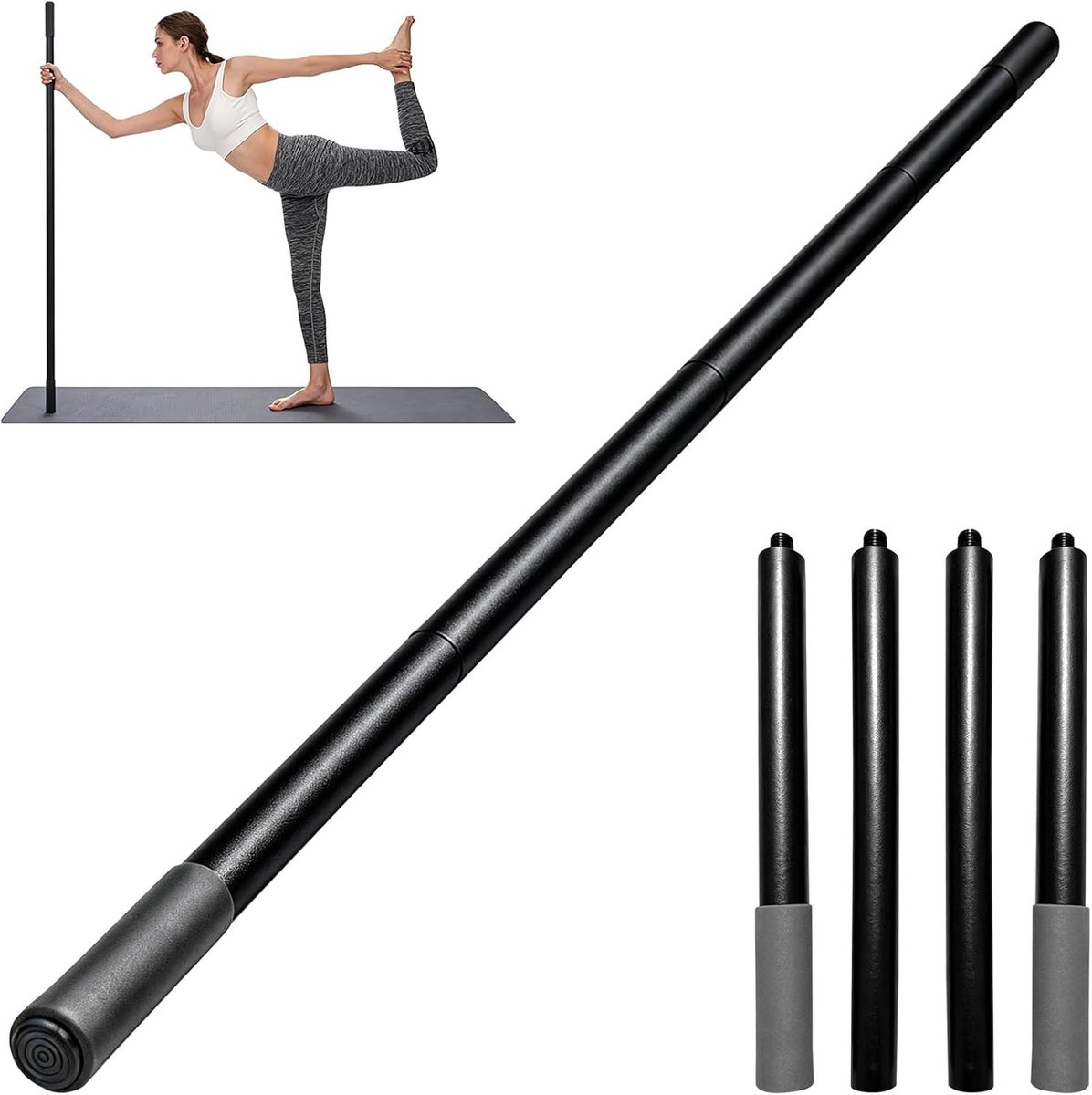 Verstelbare Yoga Stick voor Thuisgebruik - 4-delige Gymnastiek Bar van Staal voor Flexibiliteit en Krachttraining