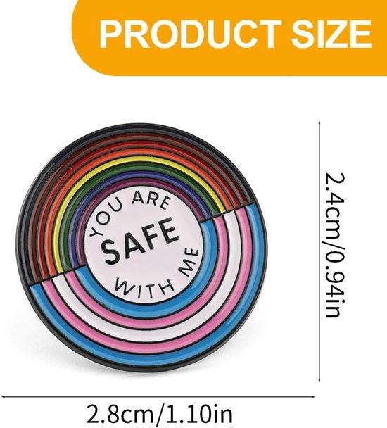Inspirerende Regenboog Pins voor Homoseksuele Pride met Hart Motief en Citaten — afbeelding 5