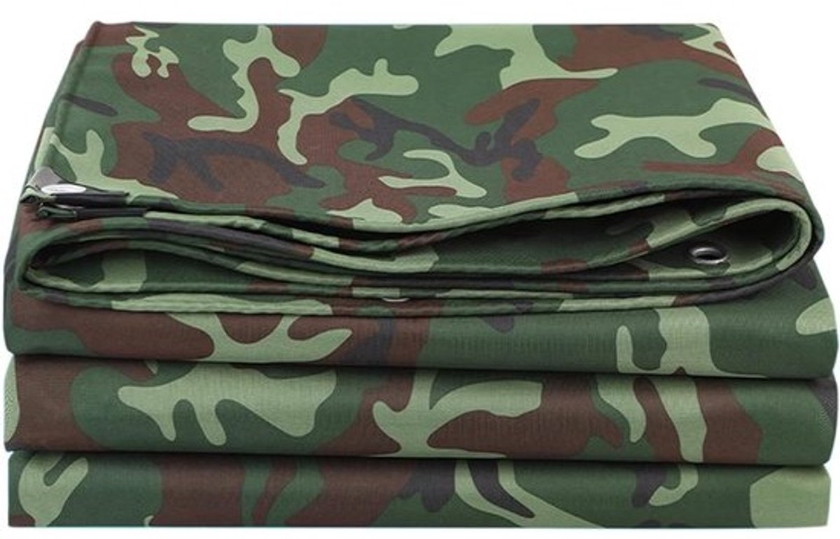 Waterdicht Zeildoek - Tentzeil Camo - Buiten Beschermen - Dubbelzijdig Waterdicht - 1x6m - Camouflage