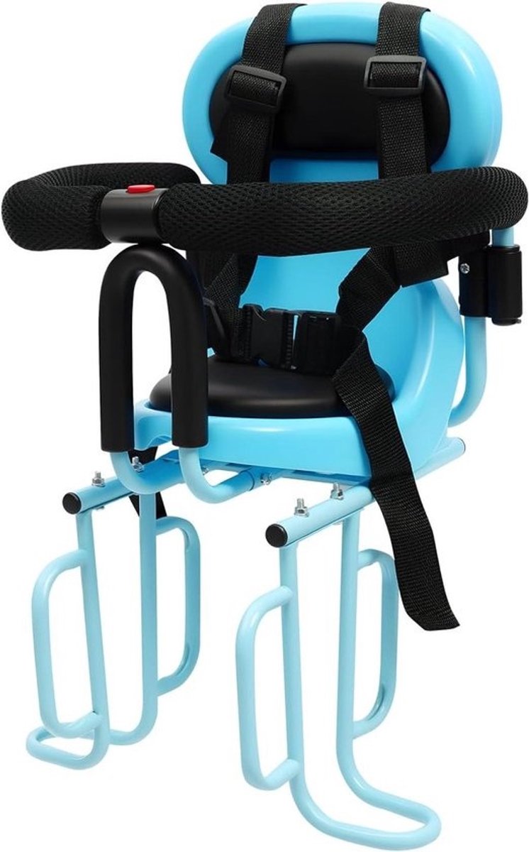 Kinderfietszitje Achter - Fietsstoel Kind - Veilig Fietsen - Met Afneembare Beugel - 36x52cm - Blauw