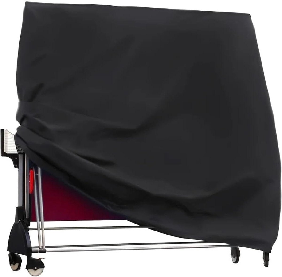 Tafeltennistafel Afdekhoes - Beschermhoes Tafeltennis - Tafel Beschermen - Waterdicht Stofdicht - 165x70x185 cm - Zwart Bruin