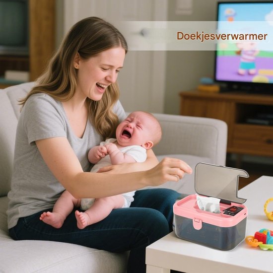 Baby Billendoekjes Warmer - Doekjes Verwarmer Dispenser - Baby Verzorging - Met LED Verlichting — afbeelding 5