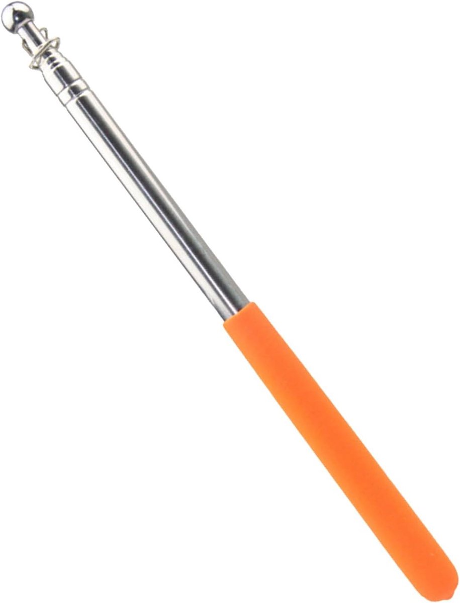 Uittrekbare Vlaggenhouder - Telescopische Mast - Presentaties Geven - Ergonomische Handgreep - 156 cm - Oranje