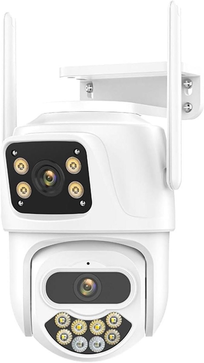 Buitencamera HD PTZ - Beveiligingscamera Outdoor - Huis Beveiligen - Dubbel Scherm PTZ - 10 x 10 x 10 mm