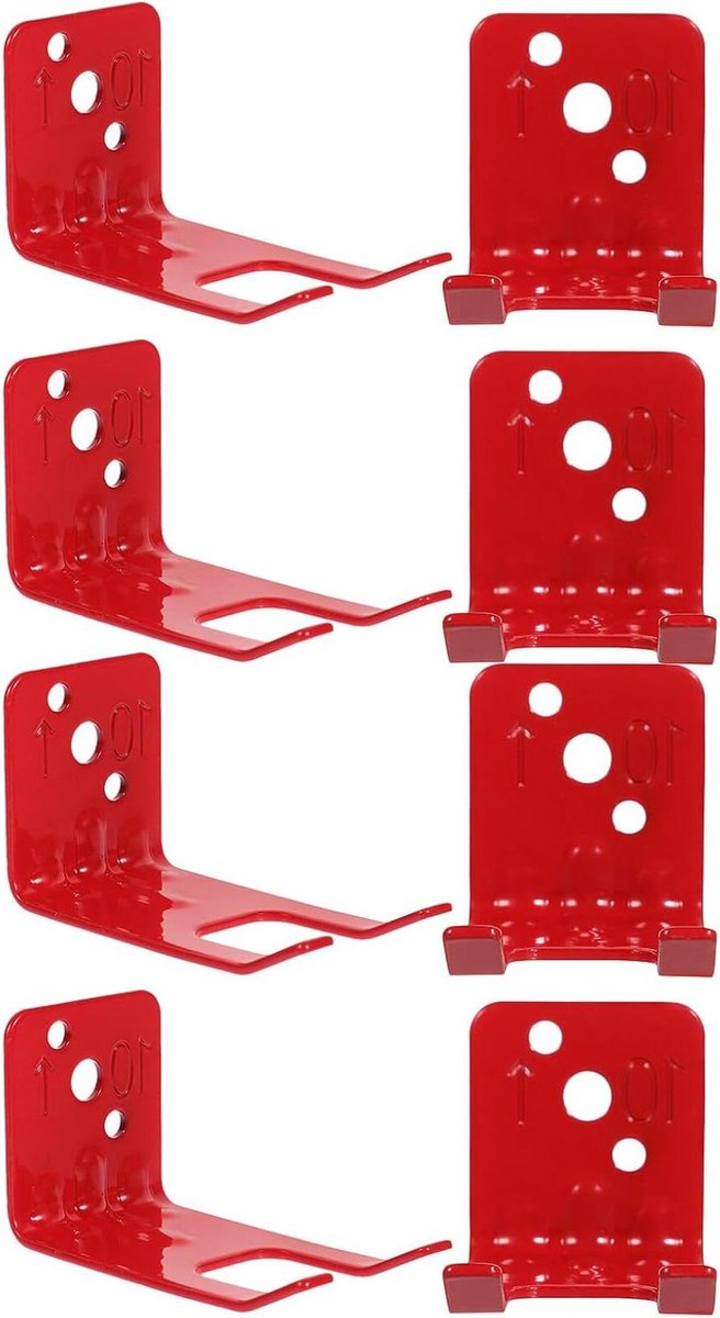 Brandblusser Beugel - Brandblusser Houder - Veilige Montage - Brede Vork Sleuf - 9 x 5 x 4.5 cm - Rood