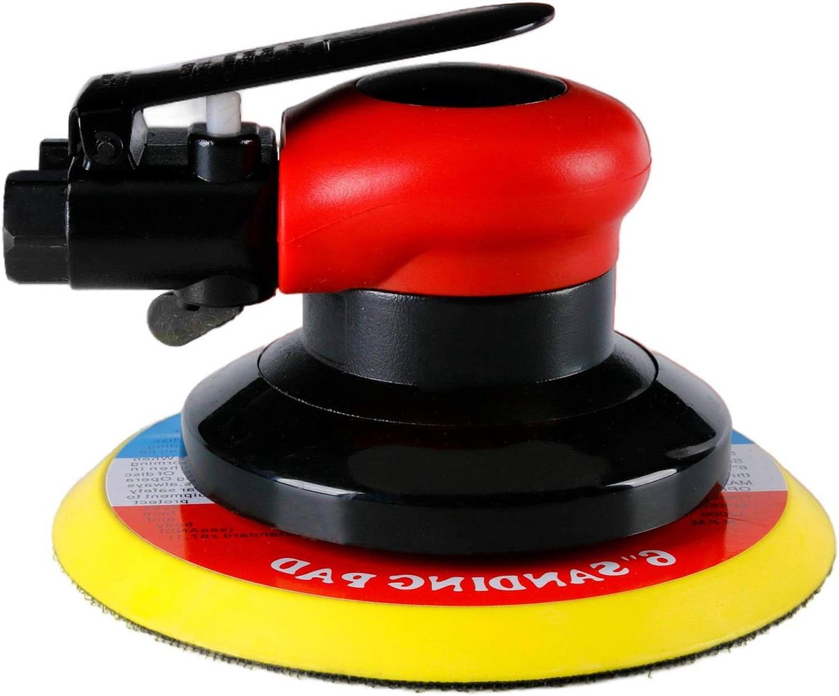 Luchtschuurmachine - Schuurmachine Polijstmachine - Oppervlakken Glad Maken - Dubbele Actie - 6 inch - Rood