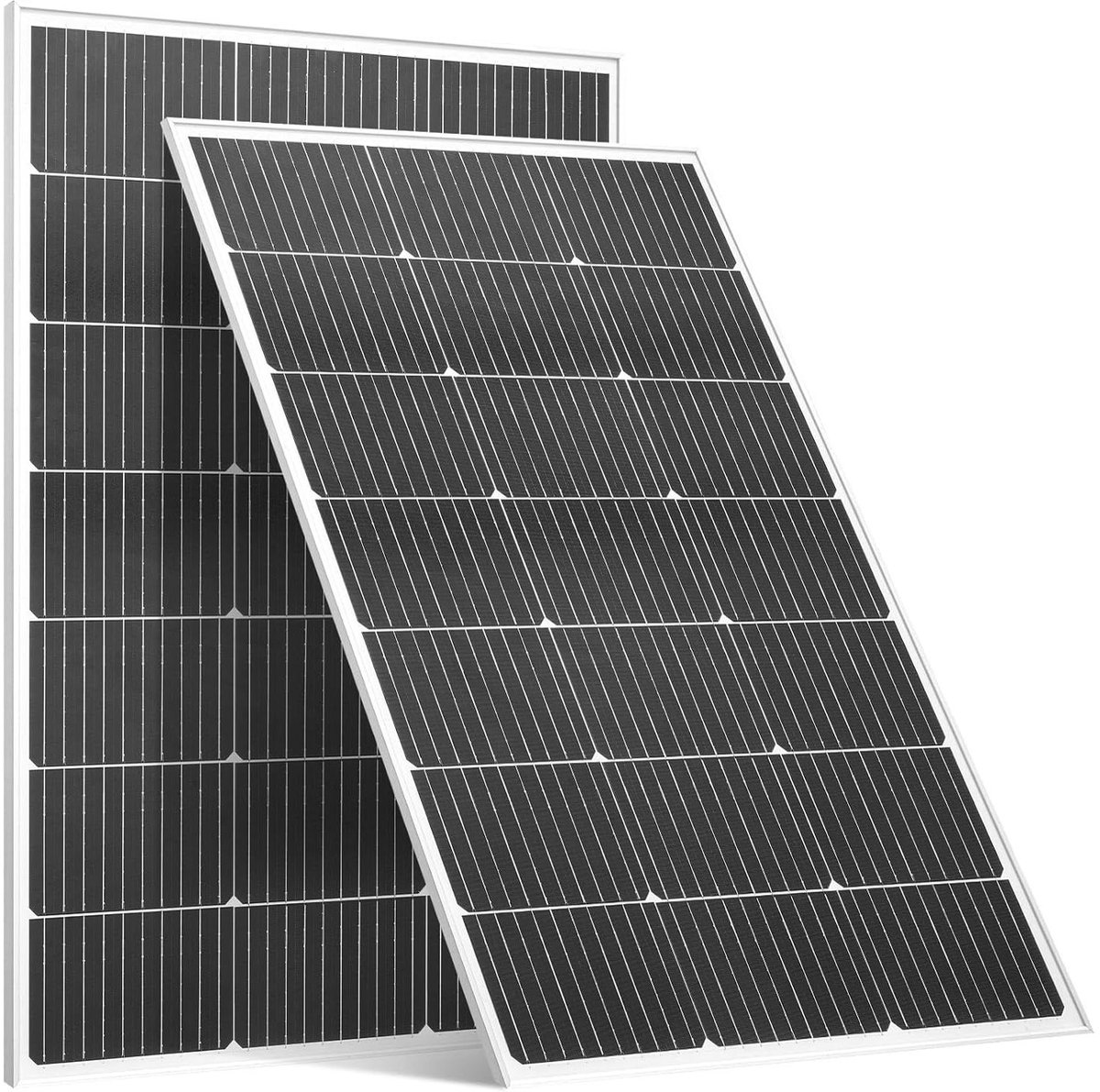 Monokristallijn Zonnepaneel - Zonnepaneel Set - Energie Opwekken - Hoge Efficiëntie - 100W 2 stuks - Zwart