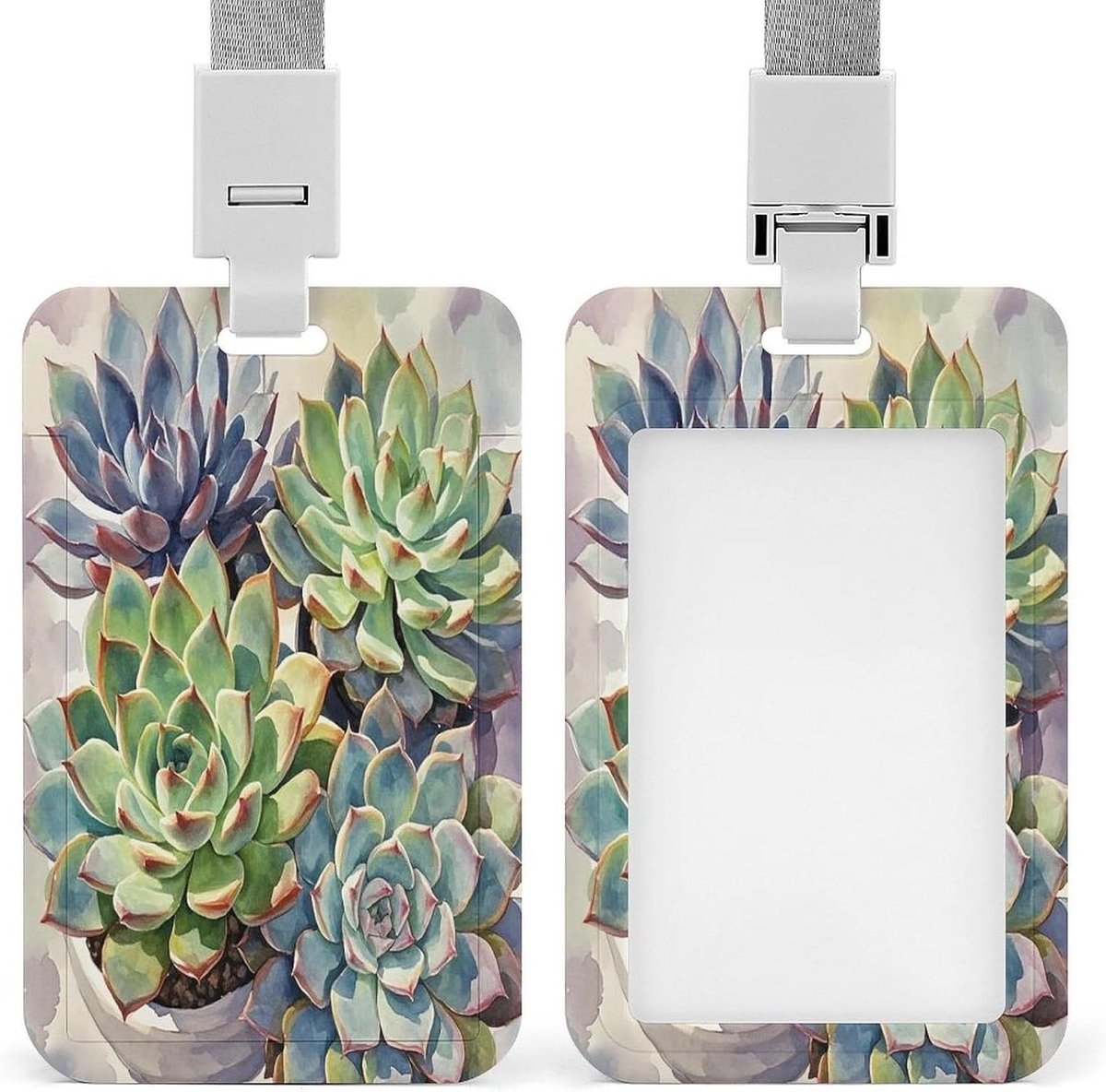 Badgehouder met Lanyard - Naamkaart Houder ID Kaarthouder - Professioneel Gebruik - Waterdicht Push-Pull Ontwerp - 3.5 x 2.2 inch