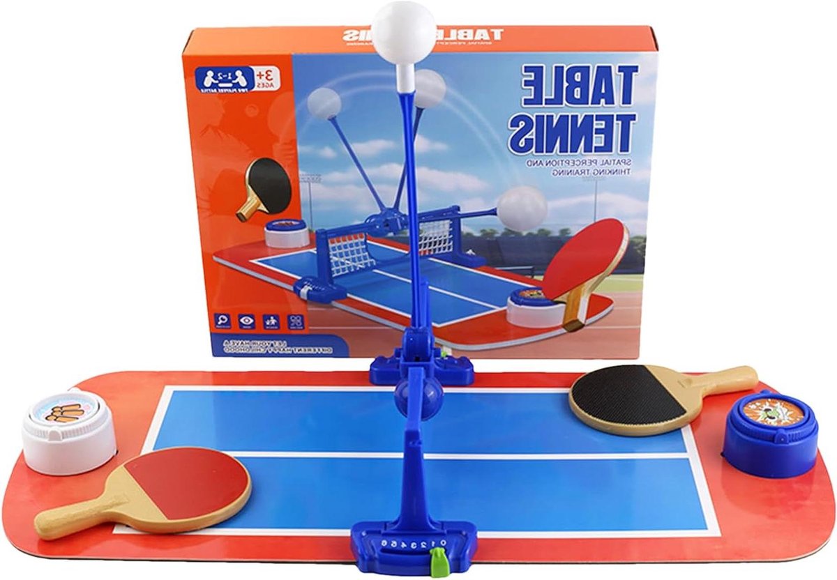 Tafeltennis Set - Tafeltennisspel Klein - Vaardigheden Ontwikkelen - Dynamisch Stuiter Systeem - 35 x 265 x 57 cm