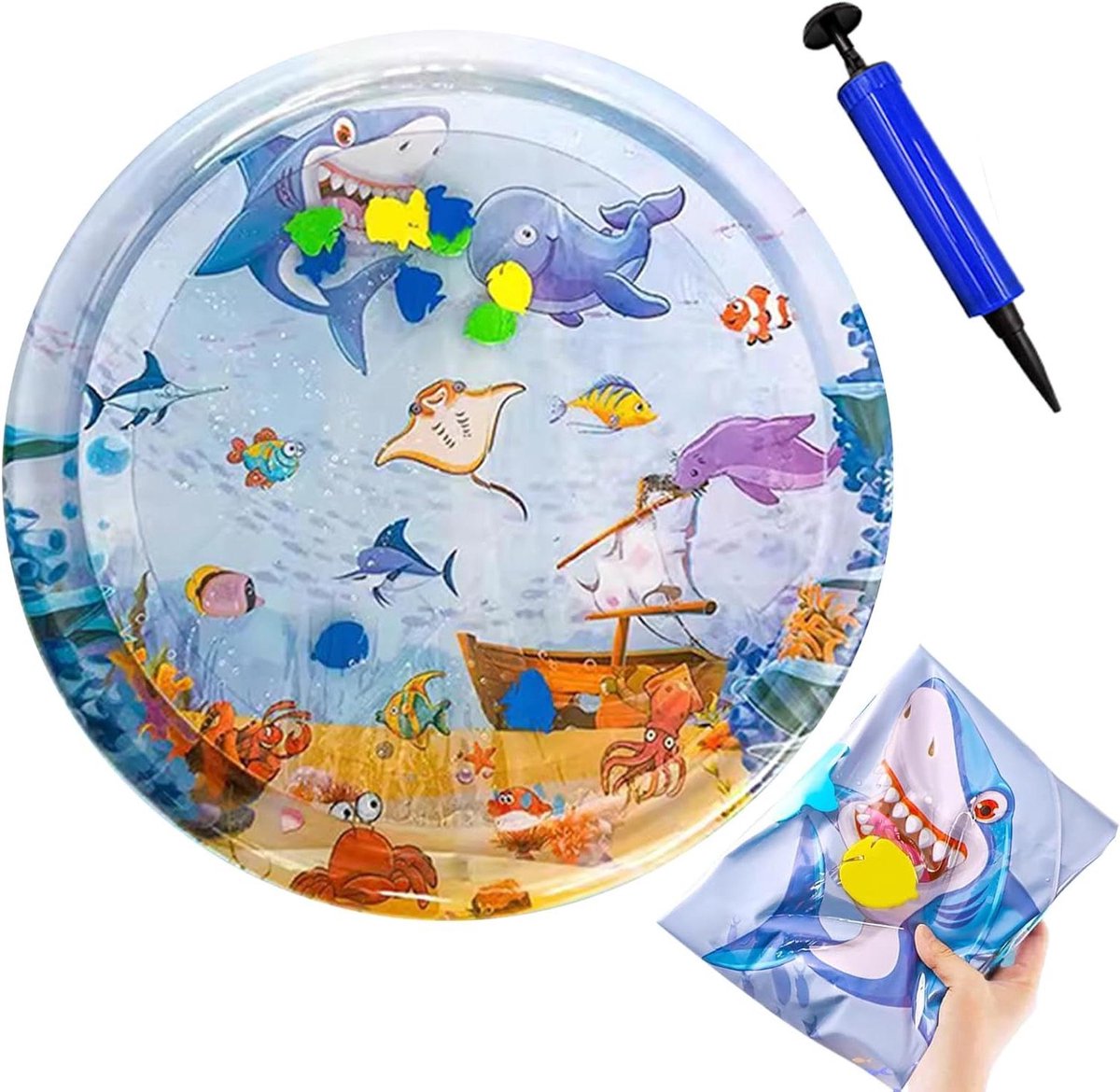 Waterspeelmat Katten - Zintuiglijk Speelgoed - Stimuleren van Spelen - Met Watersensor - 65CM - Meerkleurig