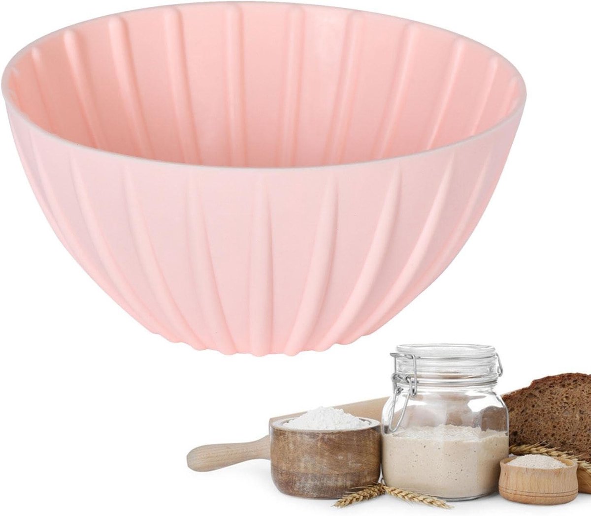 Silicone Brood Mandjes - Rijsmandjes Deeg - Brood Bakken - Non-stick Coating - 13 x 7 cm - Roze