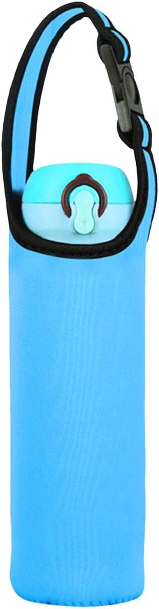 Water Bottle Bag - Fleshouder Pouch - Hydratatie Onderweg - Geïsoleerde Bescherming - 400-600ml Flessen - Blauw — afbeelding 2