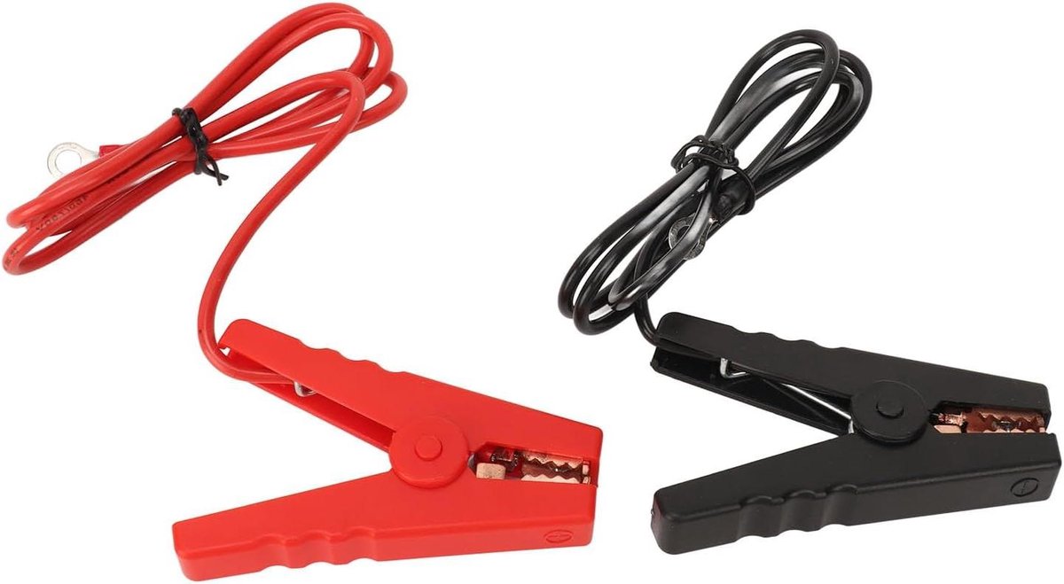 Accukabel Verlengsnoer - Startkabel Omvormer - Elektrische Aansluitingen - Roestbestendige Koperen Kern - 15 x 14 x 3 cm - Zwart