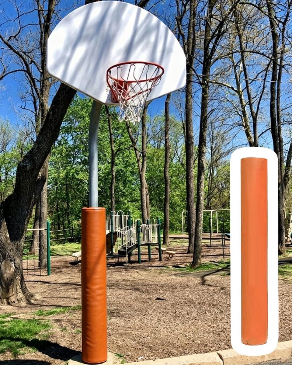 Paal Beschermhoes - Paalkussen Pilarenhoes - Sportveld Veiligheid - Schokabsorberend Schuim - 180 cm Hoog - Oranje