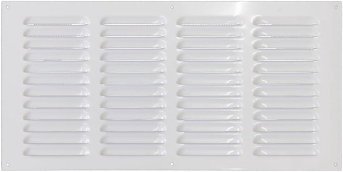 Ventilatierooster Metalen 40x20cm - Ventilatie - Afzuigventiel - Ventilatierooster Wit - Insectenwerend - Waterdicht - Ventilatiegrille