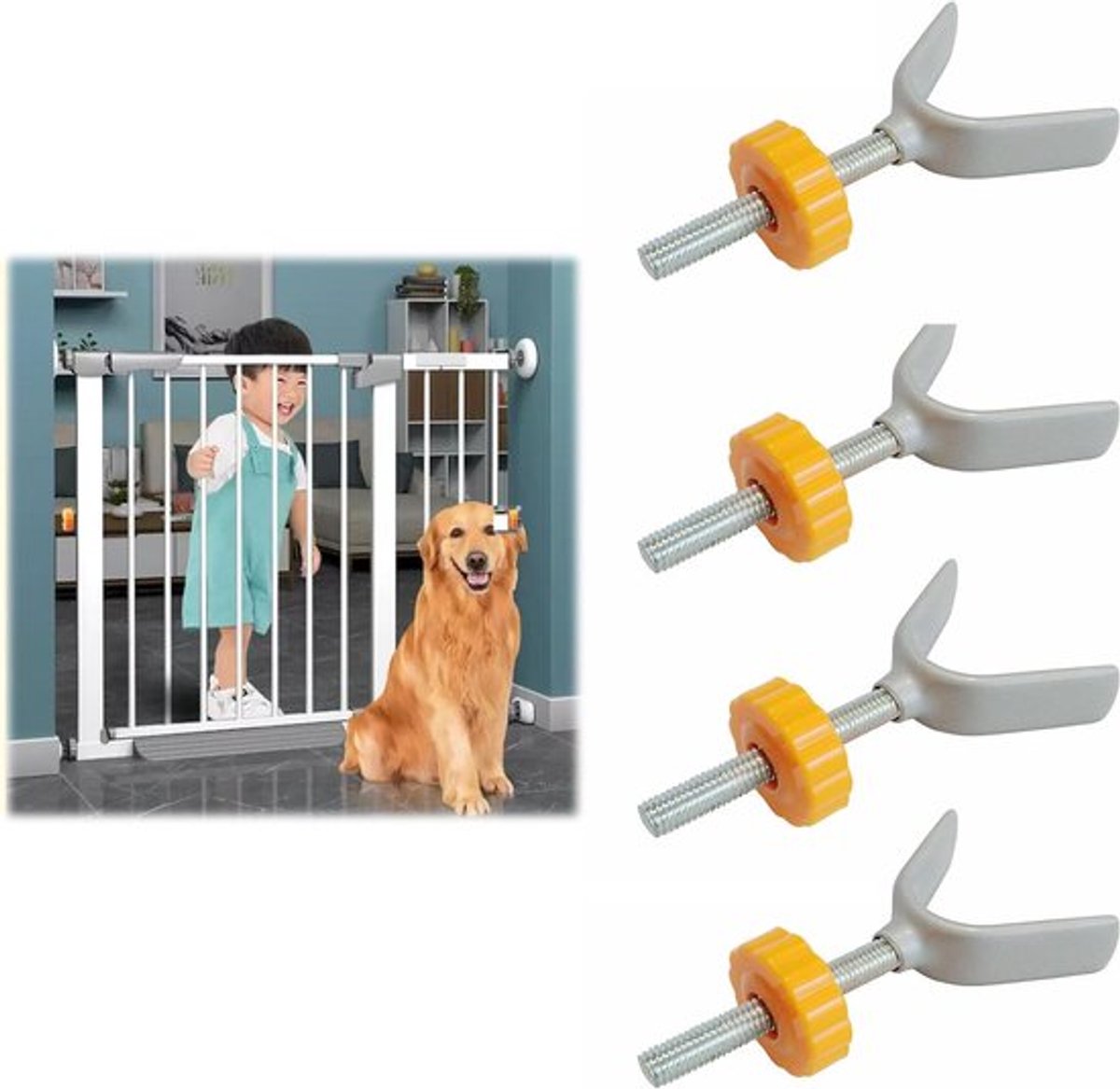 Traphek Y-Spindels 4 Stuks - Veiligheid Trappenhek Montage Baby Honden