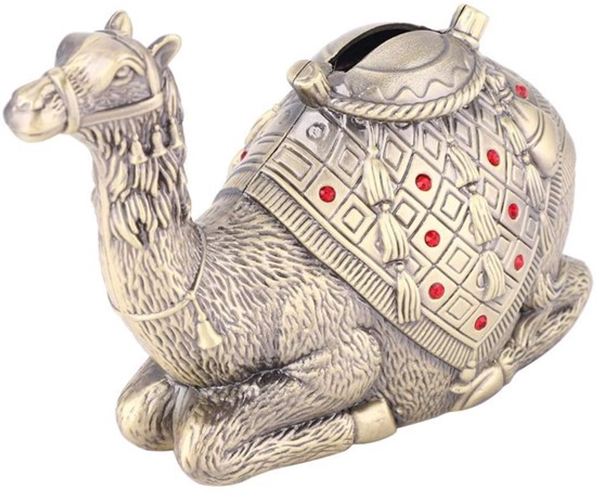 Spaarpot Kameel - Spaarpot Kinderen - Spaarvarken - Decoratie - Geldbesparende Doos - Legering 13,3 x 11,8 x 7,5 cm - Geldbank