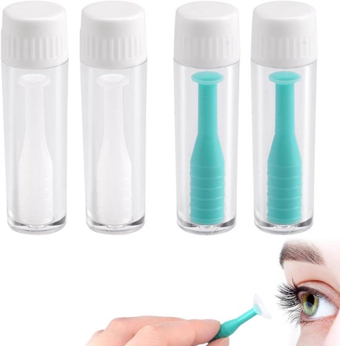 Contactlenzen verwijderaar - Zacht siliconen lenzenzuiger voor reis en thuisgebruik