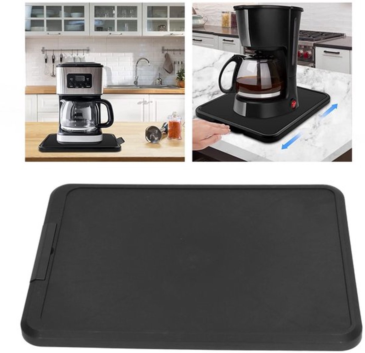 Rolplateau multifunctioneel - Keukenorganizers - Glijplank voor apparaten - Organizer voor opbergen - Duurzaam - Afmetingen 40 x 30 x 2 cm - Keukenorganizer