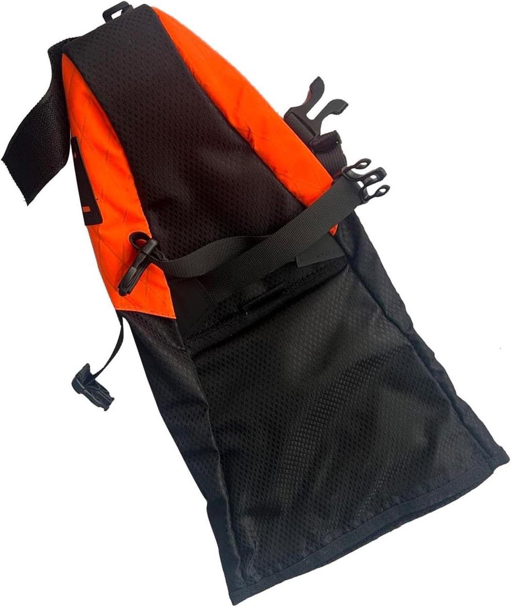 Fietszadeltas - Fietstas Onder Zadel - Fietsen Op Reis - Grote Uitbreidbare Capaciteit - 58 Liter - Oranje