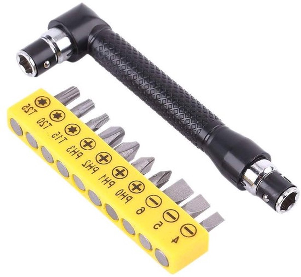 L-vormige inbussleutel set met dubbele kop, handgereedschap voor routine onderhoud.