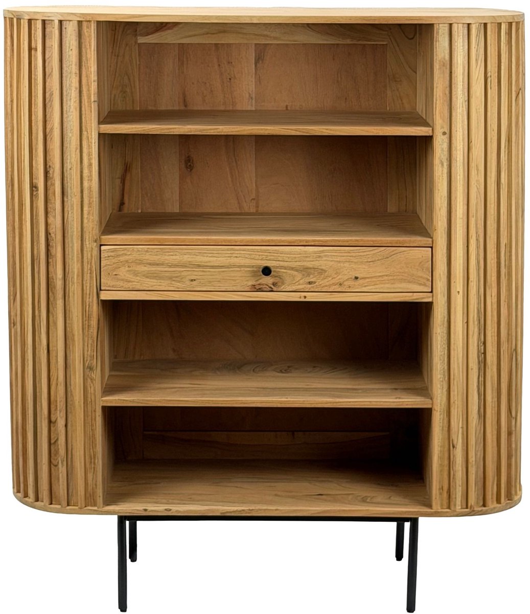 Boekenkast acaciahout 122 cm hoog