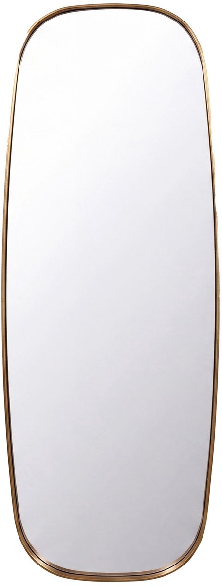 Wandspiegel ovaal goud 122x46 cm metaalrand - WL7.485