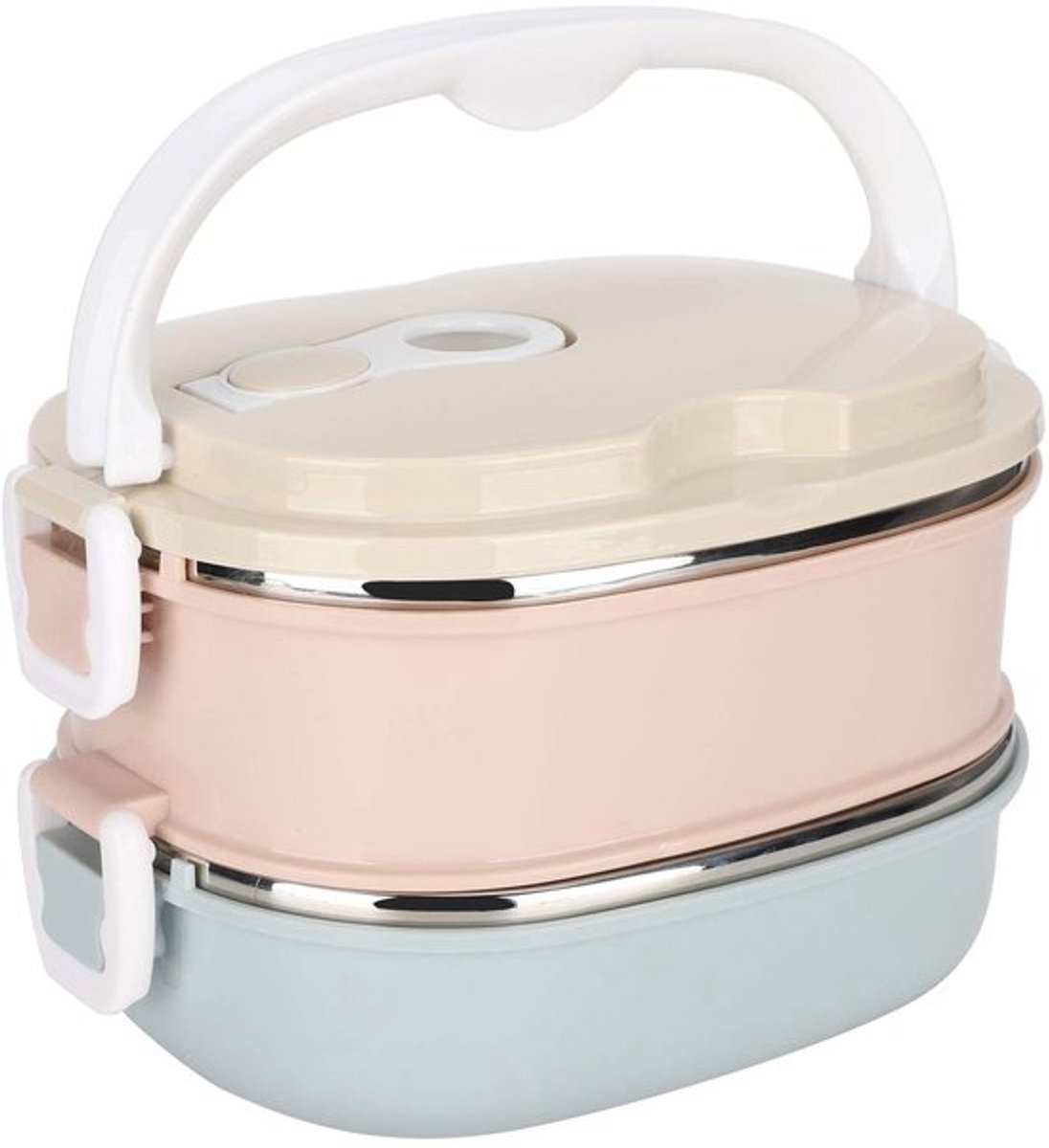 Lunchcontainer Thermisch Geïsoleerd - Roestvrij Stalen Voedselcontainer - Draagbare Warme 