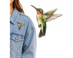 Top 10 Broches & Sierspelden 2026: Kolibrie Emaille Broche – Groene Vogel Pin – Zinklegering – Decoratieve Speld voor Jas, Tas, Rugzak & Kleding – Cadeau voor Vogelliefhebbers