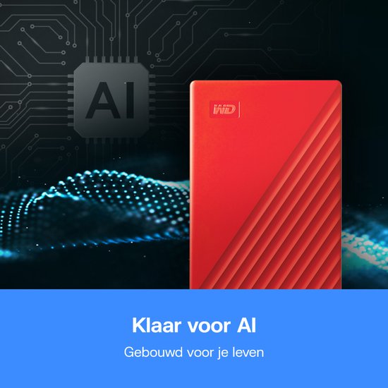 Western Digital My Passport - Externe harde schijf - 4 TB Rood van Merkloos — afbeelding 4