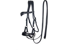F.R.A. Bitloos Sidepull hoofdstel Aruba Black Cob inclusief 4 verwisselbare gekleurde paddings