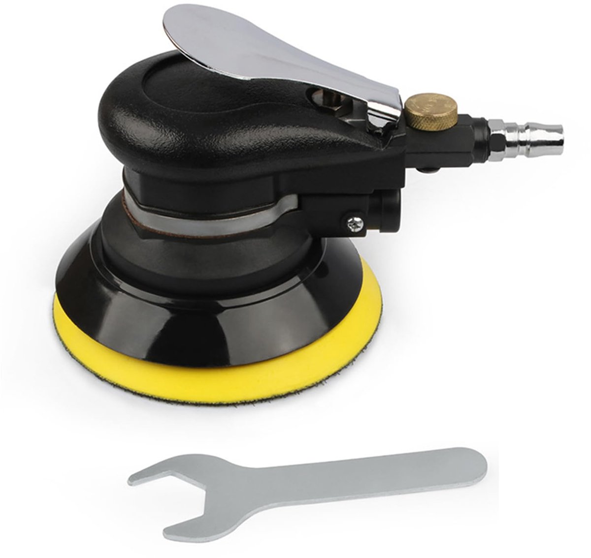 Dailygoods- Persluchtschuurmachine 150 mm - Orbitale Polijstmachine - 13.500 tpm - Compact Ontwerp - Luchtdruk 0,63 MPa - Ideaal voor Houtbewerking - Luchtslijper