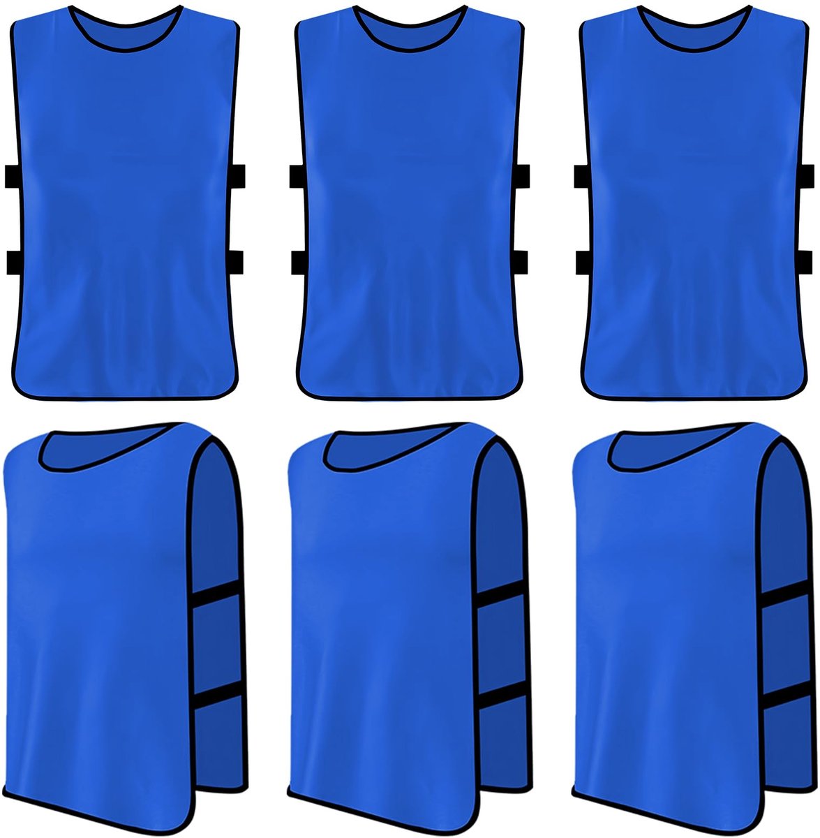 Dailygoods - Voetbaltrainingsslabbetjes Set van 6 - Voor Kinderen