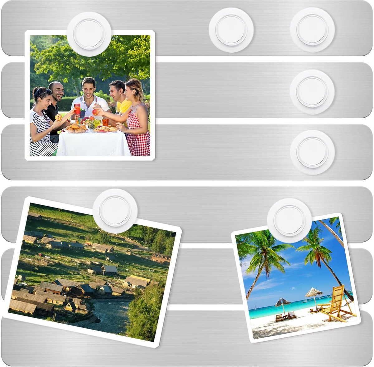 Dailygoods - Magnetisch Memo Bord met Zelfklevende Magnetische Strips