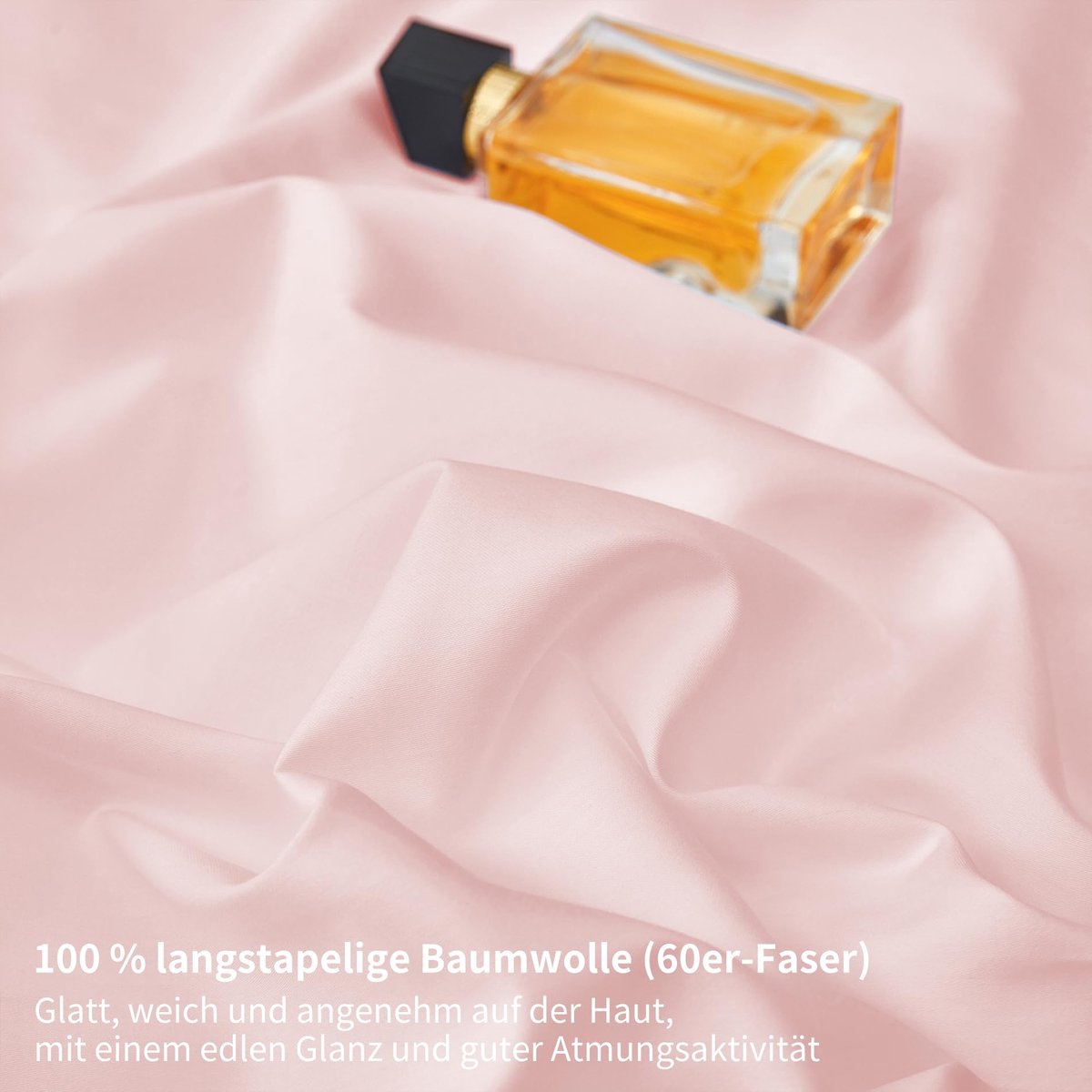 SnelShoppen - Hoeslaken 140 x 200 cm - Katoen Satijn Roze - 100% Langstapelig Katoen - Verkoelend, Zacht, Ademend - Geschikt voor Matrassen tot 30 cm