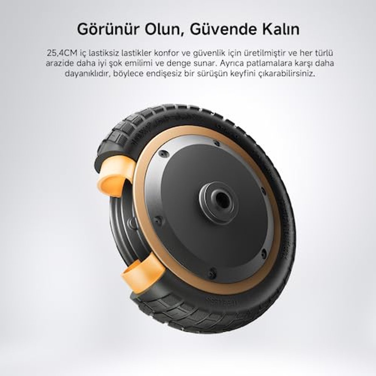 SnelShoppen - NAVEE GT3 Elektrische Step Volwassenen 50 km Autonomie 25 km/u Max. Belasting 120 kg 10 Inch Tubeless Wielen IPX5 Bluetooth-slot Opvouwb