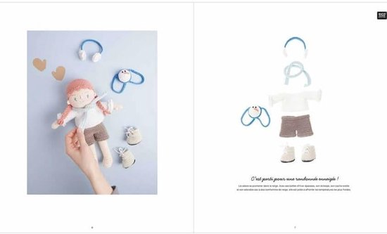 Crochetboek Poppen - Breiboek Amigurumi - Haken Leren - 2 Poppen 4 Outfits - 36 Pagina's - Multicolor — afbeelding 3