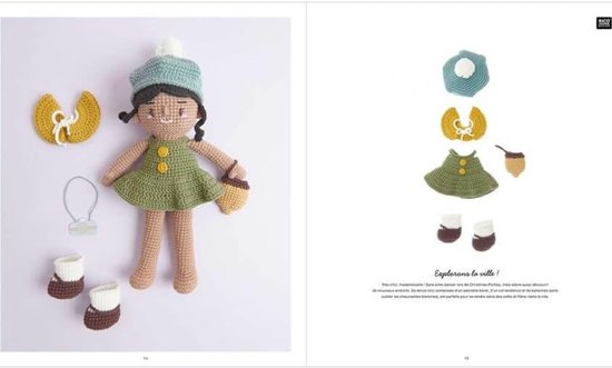 Crochetboek Poppen - Breiboek Amigurumi - Haken Leren - 2 Poppen 4 Outfits - 36 Pagina's - Multicolor — afbeelding 5