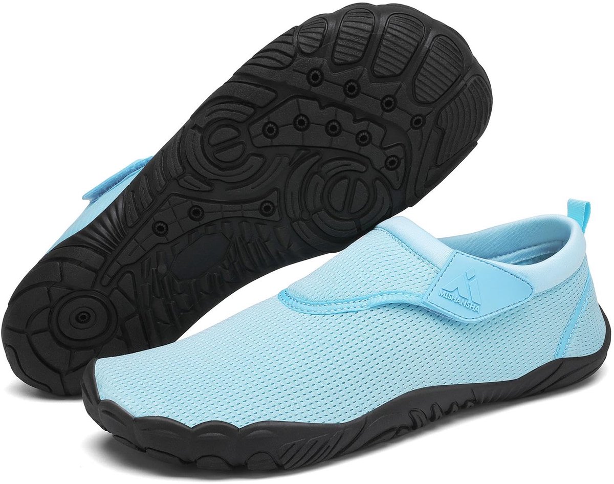 SnelShoppen - Waterschoenen Dames en Heren, Antislip, Ademend, Maten 36-46, Turkoois, Perfect voor Strand, Zwemmen, Kamperen en Outdoor Activiteiten
