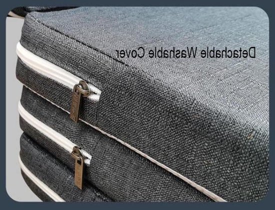 Opvouwbare Matras - Slaapmat Gast - Comfortabel Slapen - Wasbare Hoes - 80x200x8cm - Bruin — afbeelding 3