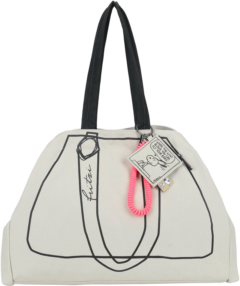 Fritzi aus Preußen shopper schoudertas Peanuts™ x Fritzi Izzy Easy Sketched Shopper Beige