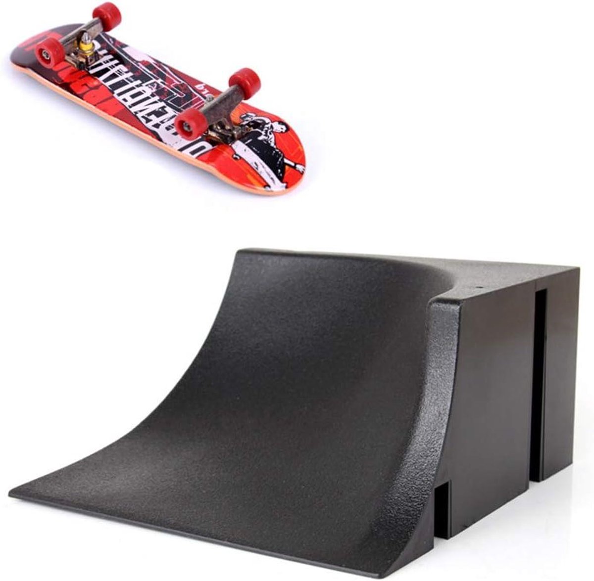 Mini Skateboard Toets Vingerboard Set Kinderen Leren Aanpasbaar Skatepark 29 x 20 x 7 cm