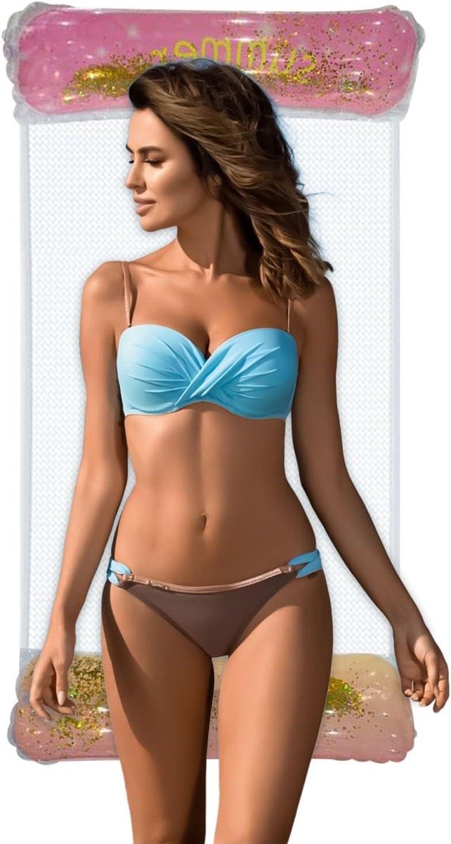 Zwemmen Hangmat - Opblaasbaar Ligstoel - Ontspannen in Water - Geventileerd Waternet - 127 x 70 cm - Roze