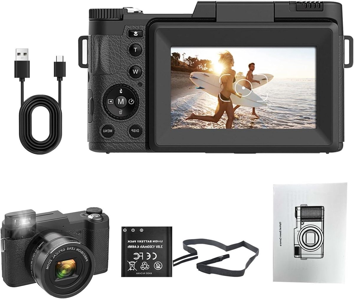 4K Digitale Camera - Vlog Camera - Documenteren & Vlogs - 48 Megapixel Sensor - 40x Optische Zoom - Multicolor