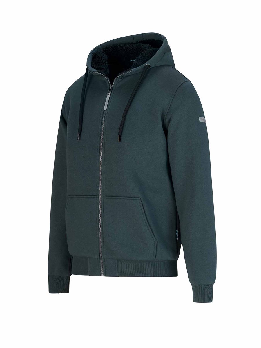 STØRVIK Kenny Sweatvest Heren - Teddy Gevoerd - Hoodie - Maat XL - Olijfgroen