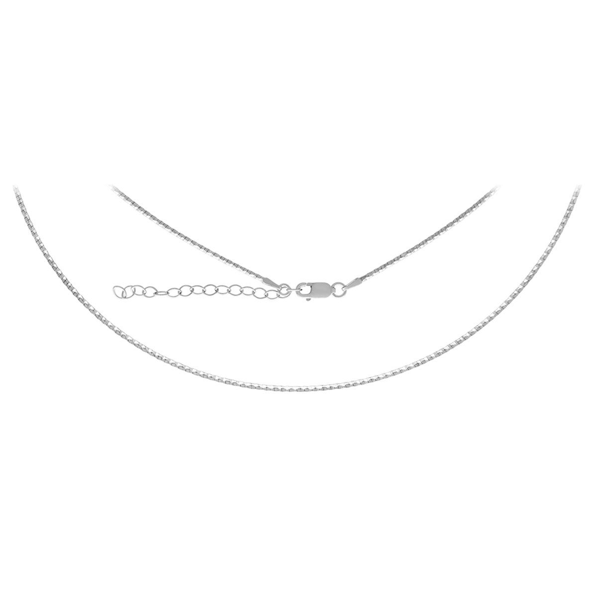 Cavill - Zilveren Ketting - 925 Sterling Zilver - Gerhodineerd - Verstelbaar 45-50 cm - Elegante Minimalistische Delicate Ketting