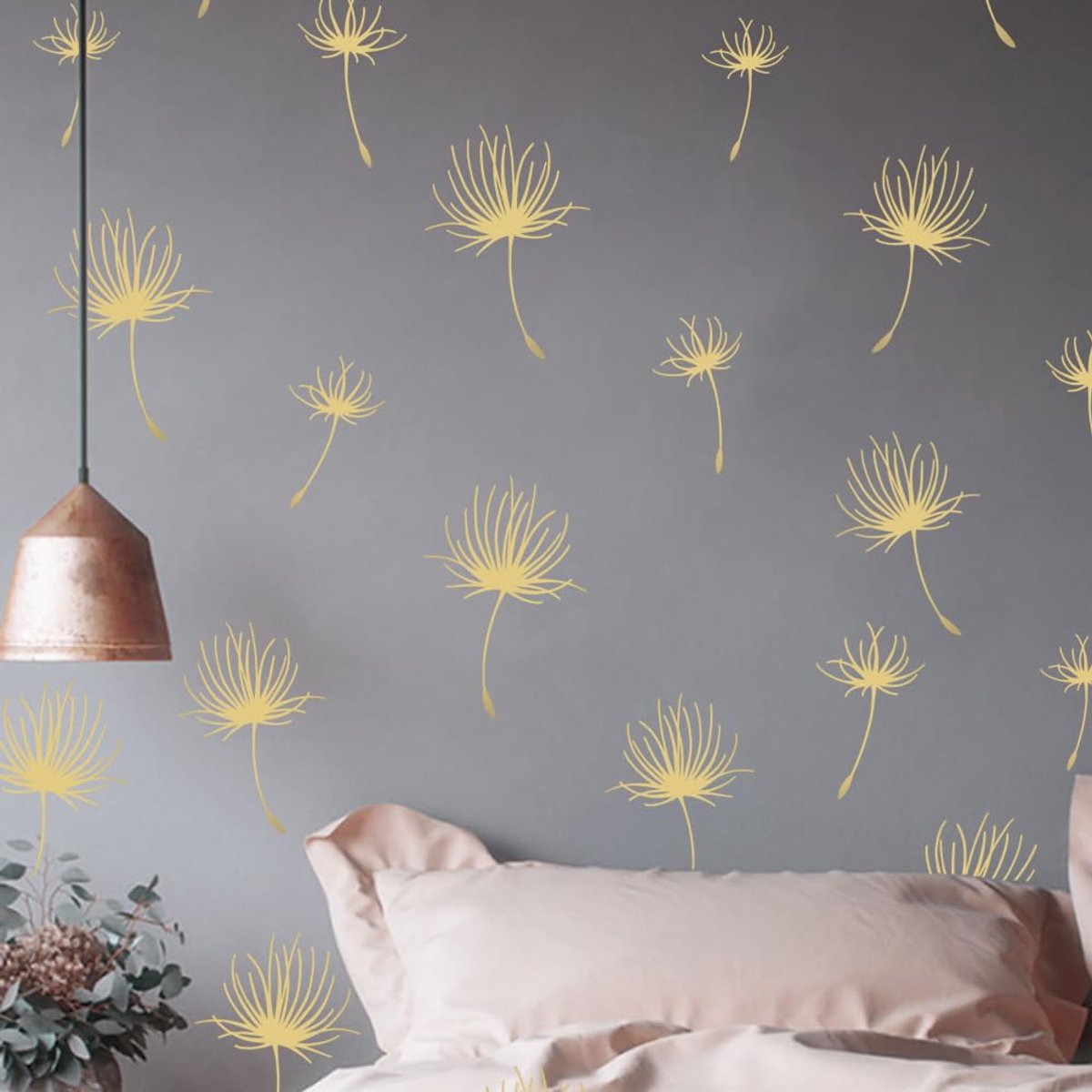 Dailygoods - Dandelion Wanddecoratie Sticker Set - Bohemian Stijl voor Kinderen