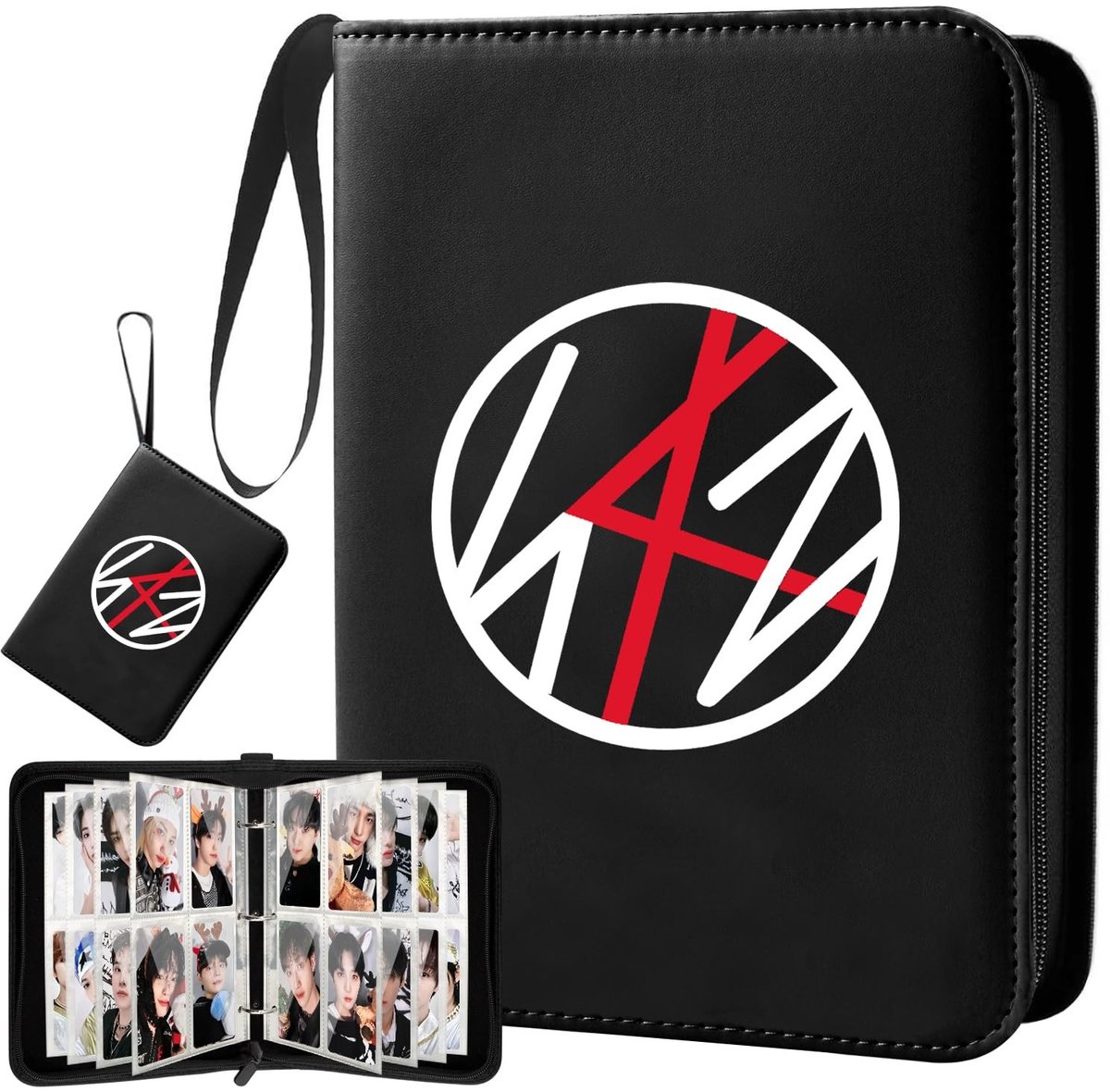 Dailygoods- Fotokaartenmap 400 Vakken - Fotokaartenhouder - Verzamelkaartenalbum - Kpop Merchandise - Cadeaus voor STAY - Zwart - Kaartenalbum