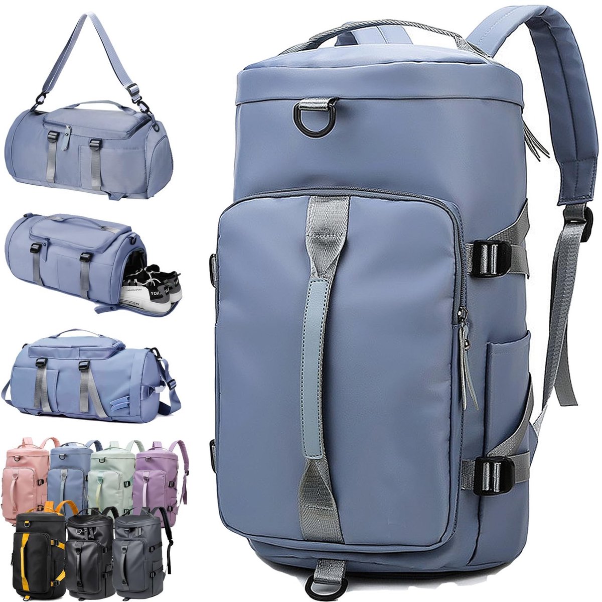 Dailygoods - 35L Sport- en Reistas met Schoen- en Vochtcompartiment - Voor Fitness en Weekendtrips