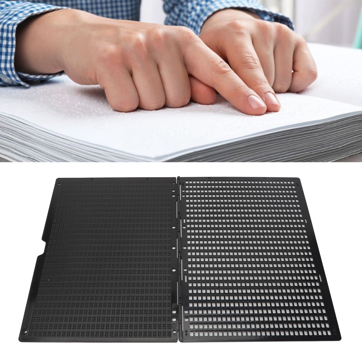 Dailygoods - Braille Stylus Bord - Plastic Braille Bord met 27 Lijnen en 30 Cellen